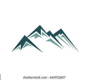 Mountain vector icon isolated on white background - stylized image.