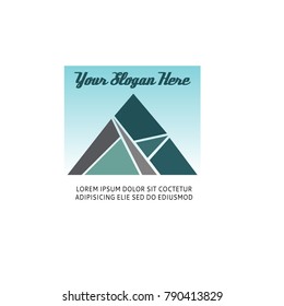 Mountain vector icon isolated on white background - stylized image.