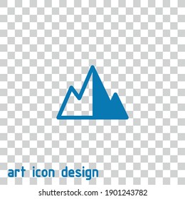 Bergvektorsymbol auf abstraktem Hintergrund