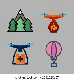 mountain vector icon set