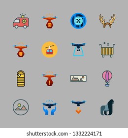 mountain vector icon set