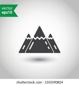 Mountain vector icon. Mountain sign design. EPS 10 mountain flat pictogram