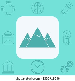 Mountain vector icon sign symbol