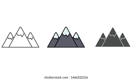 Mountain vector icon sign symbol