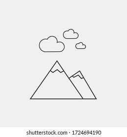 mountain vector icon snow hill
