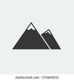 Mountain Vector Icon Snow Hill