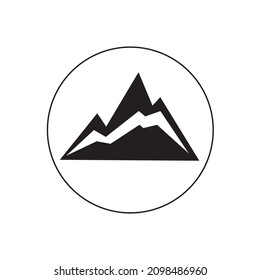 mountain vector icon snow hill  vector art illustration EPS 10.