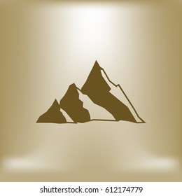 Mountain vector icon - stylized image