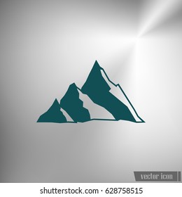 Mountain vector icon - stylized image