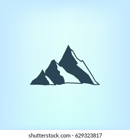 Mountain vector icon - stylized image