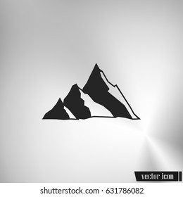 Mountain vector icon - stylized image