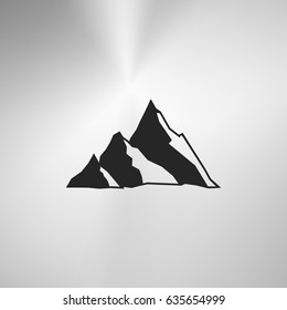 Mountain vector icon - stylized image