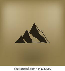 Mountain vector icon - stylized image