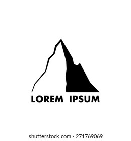 Mountain vector icon. Travel logo template