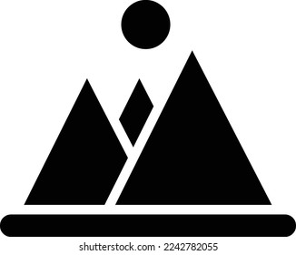 Mountain Vector Icon, geeignet für kommerzielle Arbeit und leicht zu ändern oder zu bearbeiten
