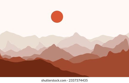 mountain vector illustration for background,banner,poster,greeting card,cover. abstract mountain vector design