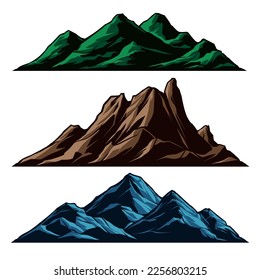 Mountain vector illustration badge logo 