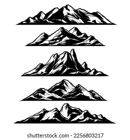 Mountain vector illustration badge logo 