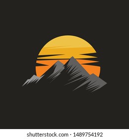 mountain vector illustration design adventure