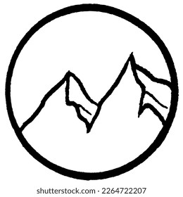 mountain vector illustration, design for t-shirt