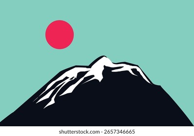 Montanha vetor ilustração design plano.eps