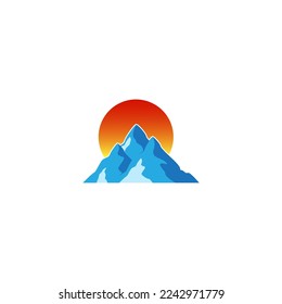 mountain vector illustration for an icon,symbol or logo. mountain logo template