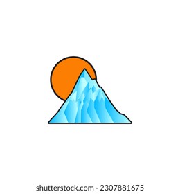 mountain vector illustration for an icon,symbol or logo. mountain logo template