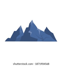 a mountain vector illustration idea that is blue and looks luxurious