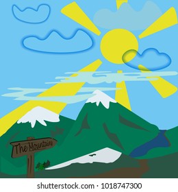 Mountain vector illustration landscape.