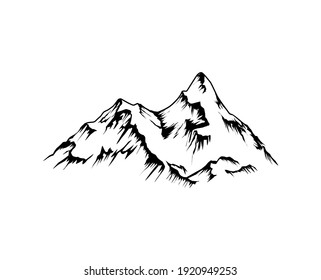  Mountain vector illustration, nature icon for logo elements