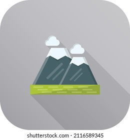ilustración de vector de montaña en un fondo transparente.Símbolos de calidad superior.Icono plano de línea vector para el concepto y el diseño gráfico.
