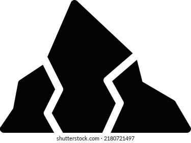 mountain Vector illustration on a transparent background.Premium quality symbols.Glyphs vector icon for concept and graphic design.