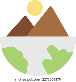 mountain Vector illustration on a transparent background. Premium quality symmbols. Line Color vector icons for concept and graphic design.