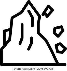 mountain  Vector illustration on a transparent background. Premium quality symmbols. Thin line vector icons for concept and graphic design.