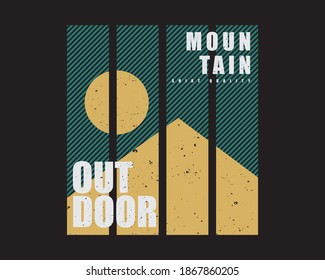 Mountain vector illustration, perfect for t-shirts, clothing, hoodies and printing product designs