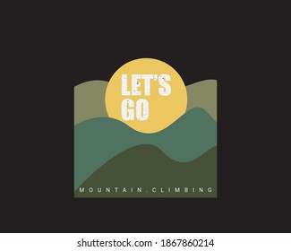 Mountain vector illustration, perfect for t-shirts, clothing, hoodies and printing product designs