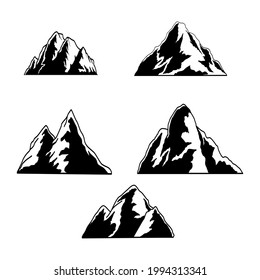Mountain vector, illustration of mountain, shillhouettes mountain
