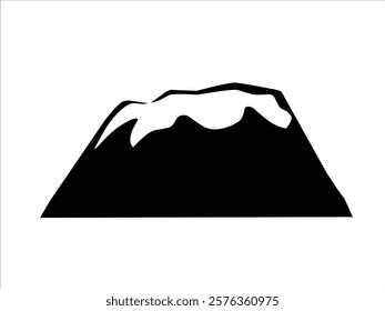 mountain vector illustration silhouette icon simple design