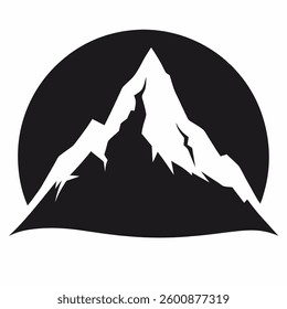 Mountain vector illustration silhouette icon simple design
