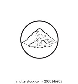 esquema simple de ilustración de vector de montaña.