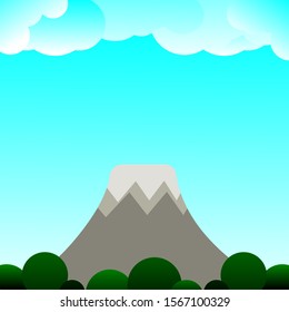 Mountain vector illustration square backround