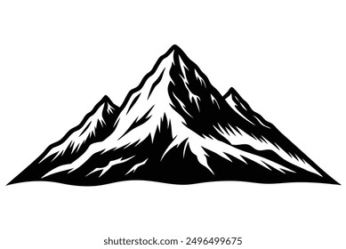 Mountain Vector Illustration: Stunning Vector Art of Mountains, Line Art, and Scenic Designs for Nature and Outdoor-Themed Graphics