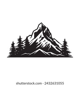 mountain vector illustration, symbolic landscapes 