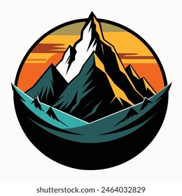 mountain vector illustration- symbolic landscapes