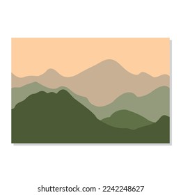 Mountain vector illustration with unique, attractive and simple colors.