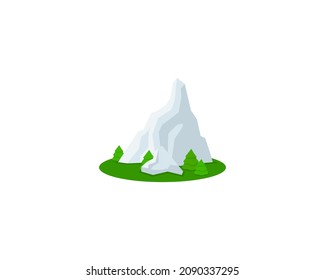 Mountain vector isolated icon. Emoji illustration. Mountain vector emoticon