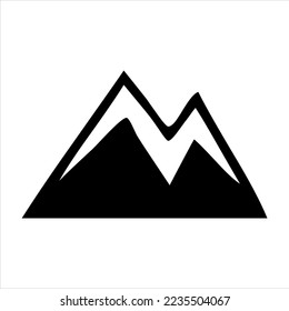 mountain vector. mountain vector isolated on white background. vector silhouette of mountains and hills