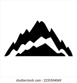 mountain vector. mountain vector isolated on white background. vector silhouette of mountains and hills
