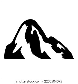mountain vector. mountain vector isolated on white background. vector silhouette of mountains and hills