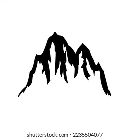 mountain vector. mountain vector isolated on white background. vector silhouette of mountains and hills